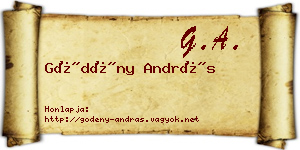 Gödény András névjegykártya